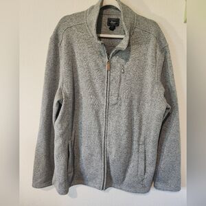 G.H.‎ Bass Men's Full Zip Gray Long Sleeve Sweater Pockets XXL Gorpcore Outdoors